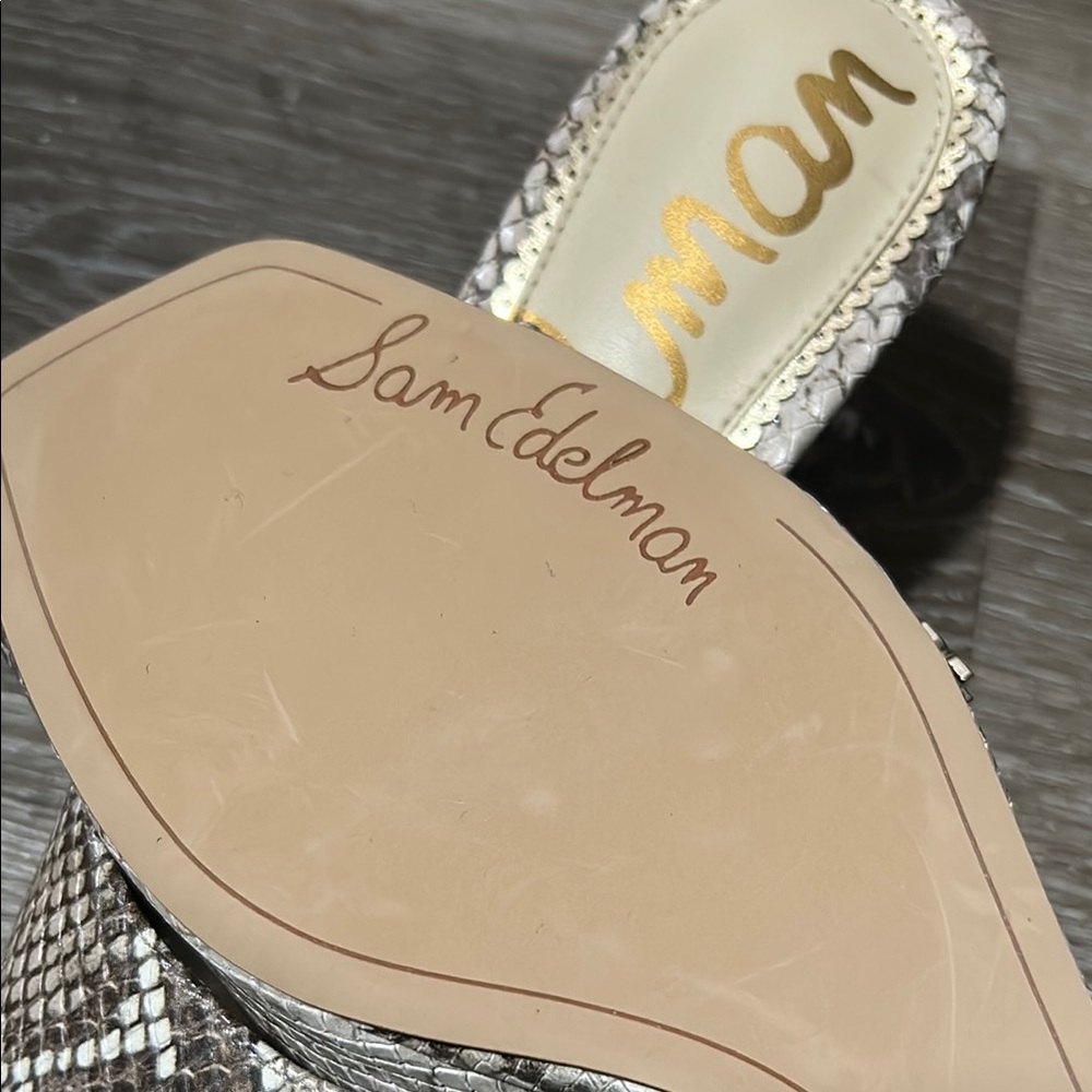 Sam Edelman Gray Python Print Tesma Mules - image 3